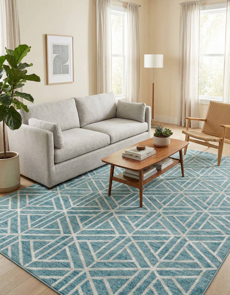 Detail image of 7' x 10' Lattice Trellis Rug