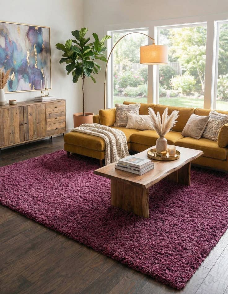 Detail image of 10' x 13' Solid Shag Rug