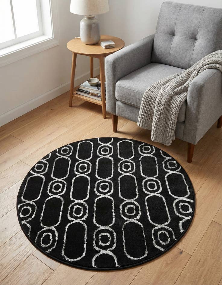 Detail image of 3' x 3' Vogue Geo Round Rug