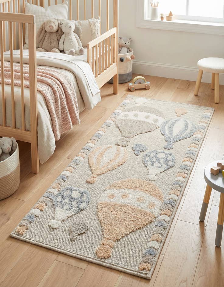 Detail image of 2' x 4' Whimsy Kids Runner Rug