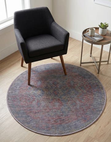 3' 3 x 3' 3 Washable Sisu Round Rug