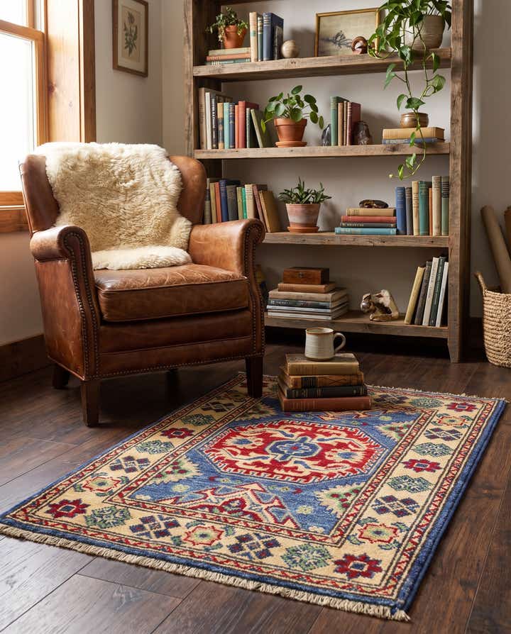 2' 1 x 3' Hand Knotted Kazak Rug