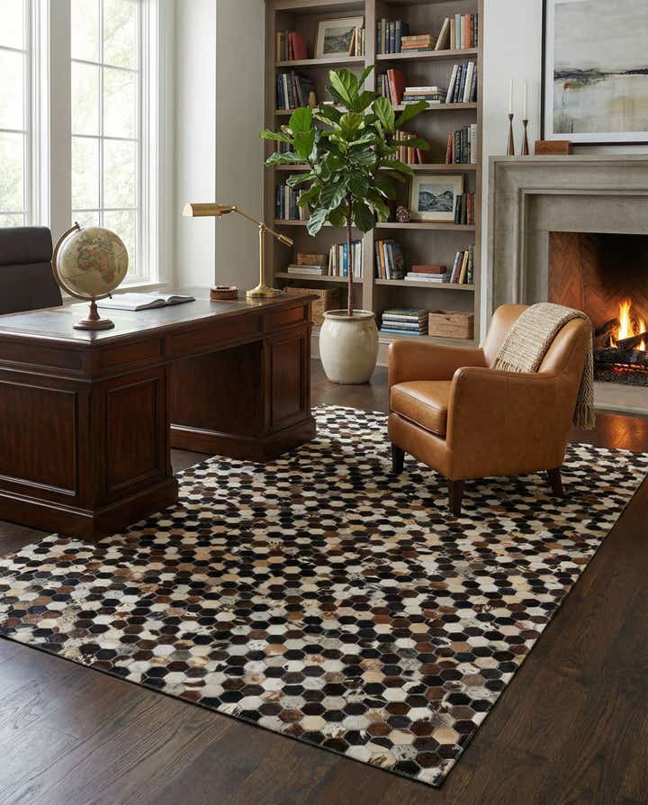 5' 1 x 8' Cowhide - Patchwork Rug