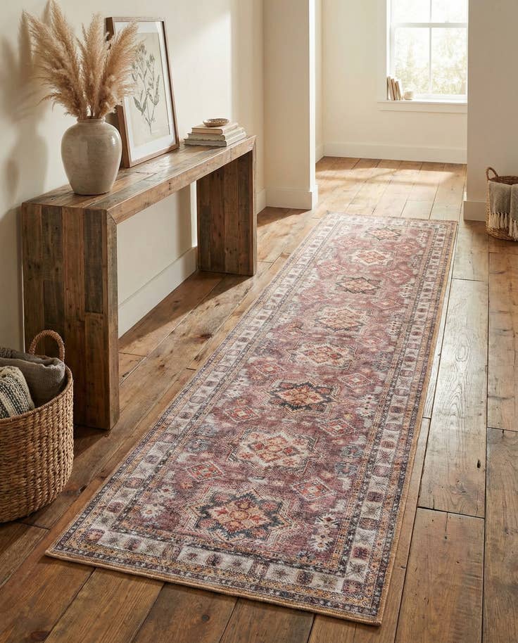 Detail image of 2' 7 x 10' Washable Timeless Runner Rug