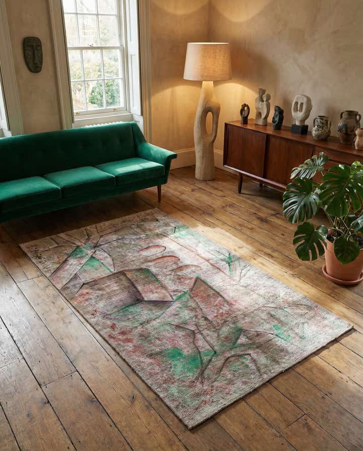 3' 9 x 6' 5 Hand Knotted Ultra Vintage Persian Wool Rug