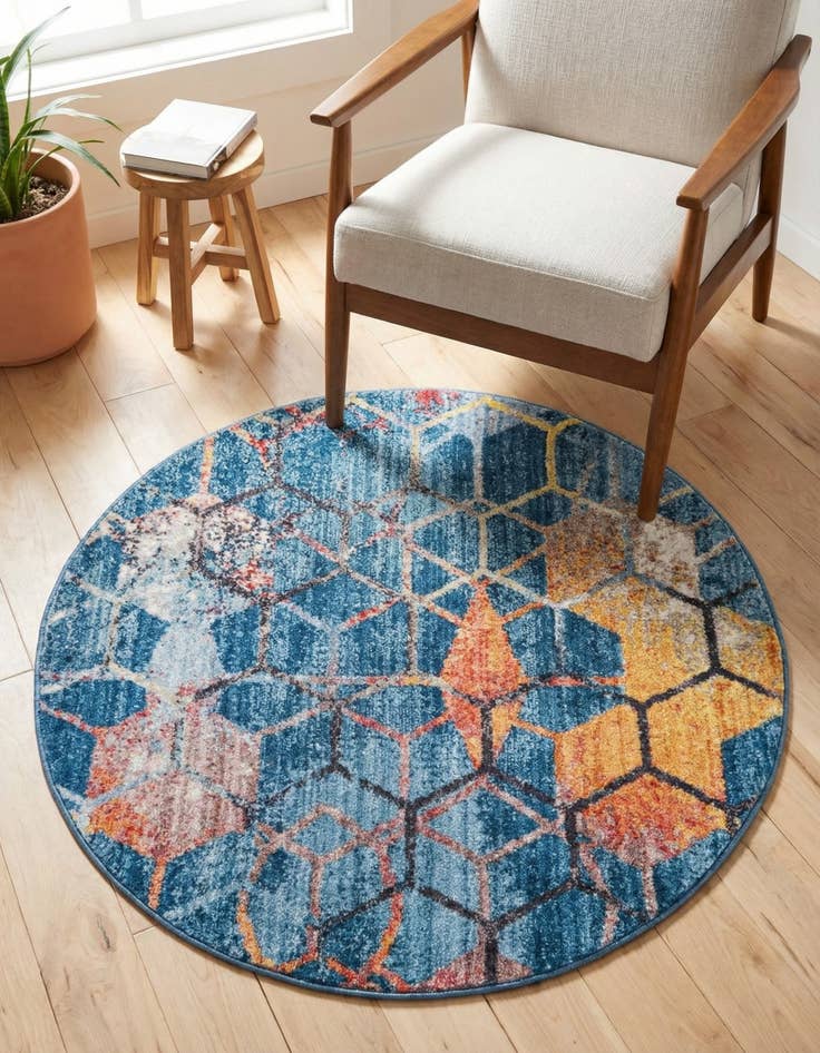 Detail image of 3' 3 x 3' 3 Prism Round Rug