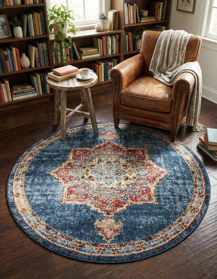 Detail image of 4' x 4' Arcadia Round Rug