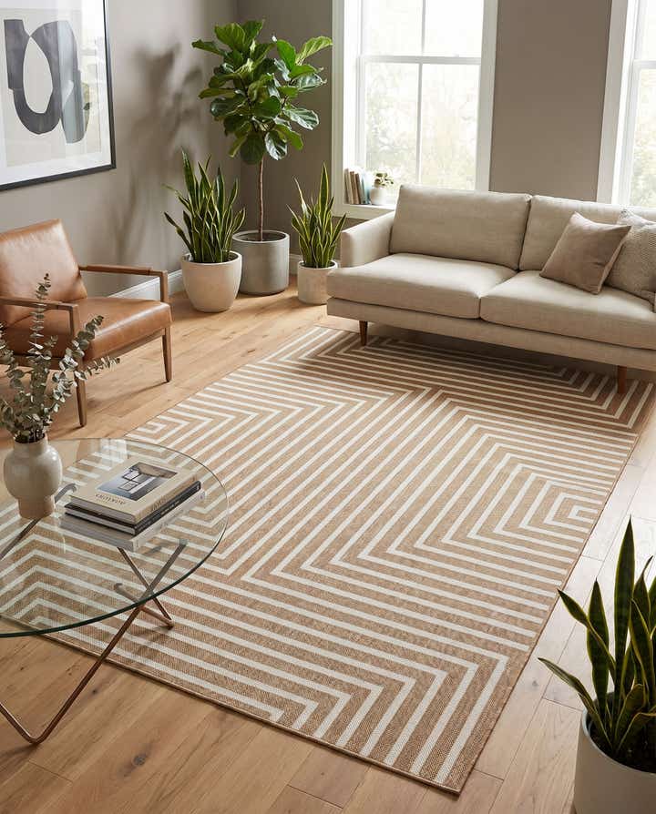 6' x 9' Easy-Clean Modern Indoor / Outdoor Rug