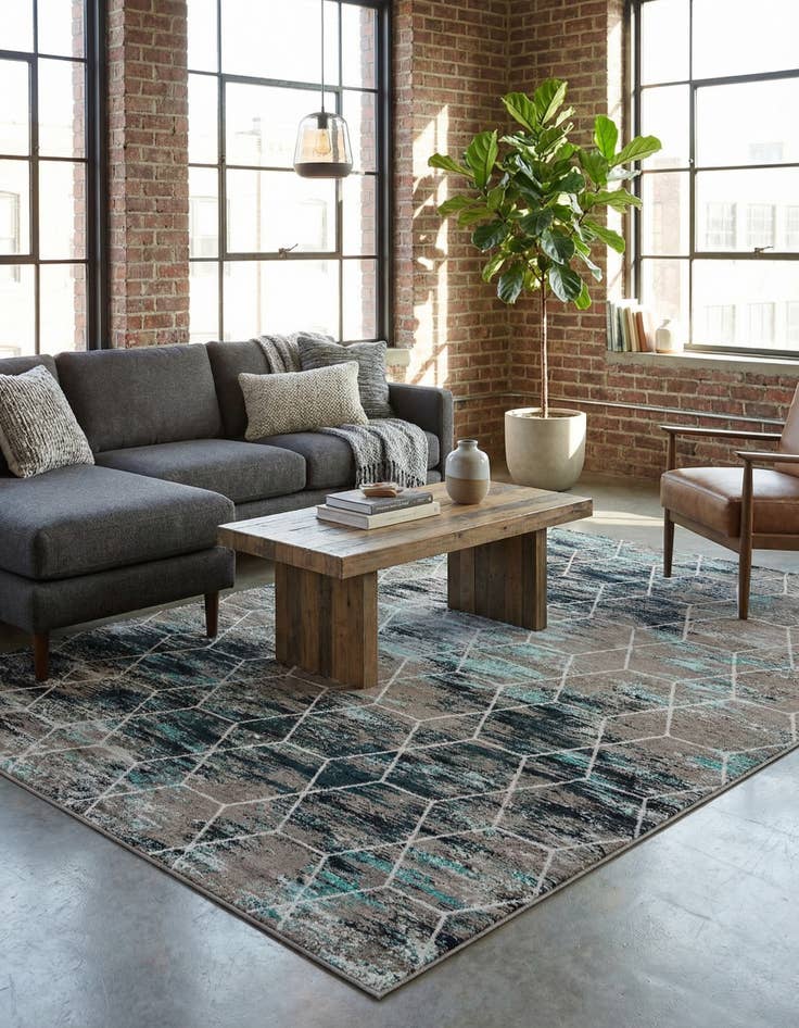 Detail image of 10' x 13' Trellis Frieze Rug