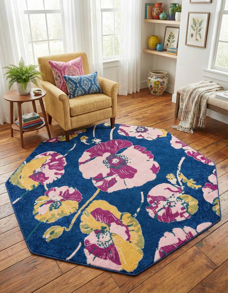 Detail image of 7' x 7' Bloom Octagon Rug