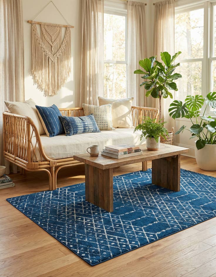 Detail image of 5' 3 x 8' Paxon Trellis Rug