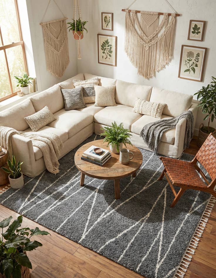 Detail image of 7' 10 x 7' 10 Serenity Shag Square Rug