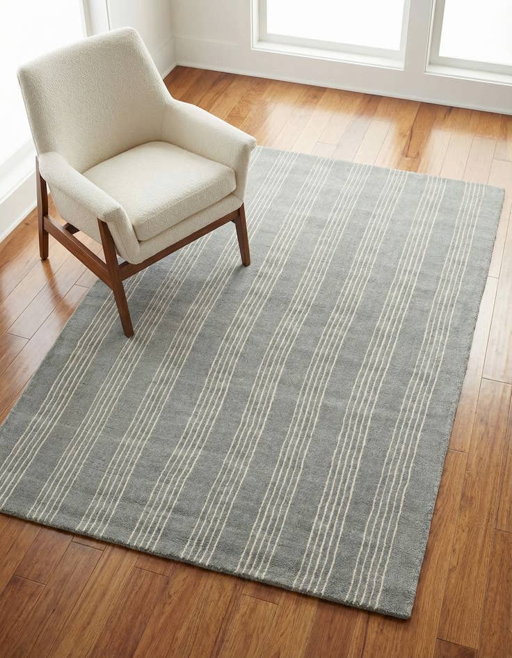 Detail image of  4' 1 x 6' 1 Jill Zarin Striped Wool Rug