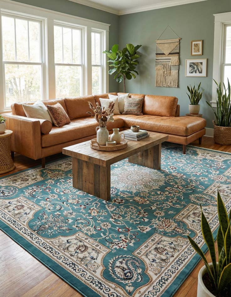 Detail image of 10' x 13' Nain Design Rug