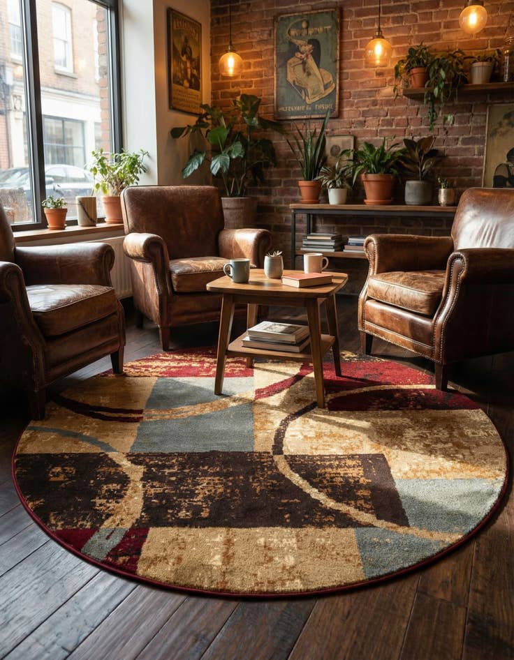 Detail image of 6' x 6' Cafe Round Rug