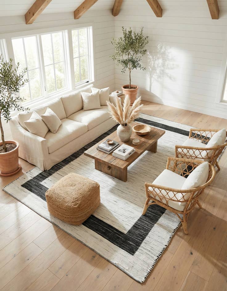 Detail image of 9' x 12'  Hand Woven Chindi Jute Rug