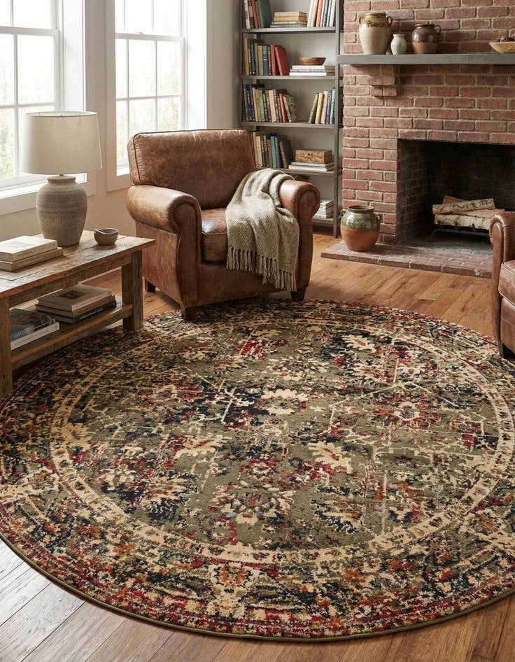 Detail image of 7' 10 x 7' 10 Saturn Round Rug