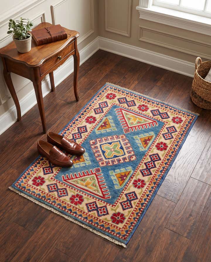2' x 3' Hand Knotted Kazak Rug