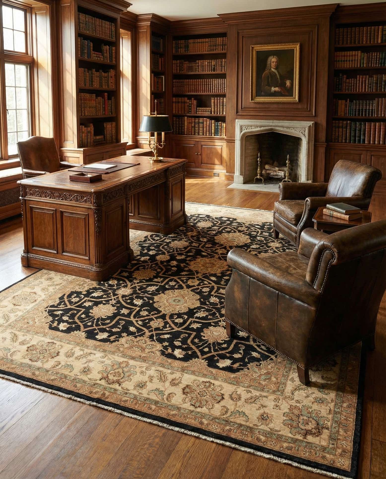 10' 3 x 13' 8 Hand Knotted Peshawar Ziegler Rug