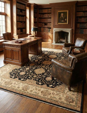 10' 3 x 13' 8 Hand Knotted Peshawar Ziegler Rug