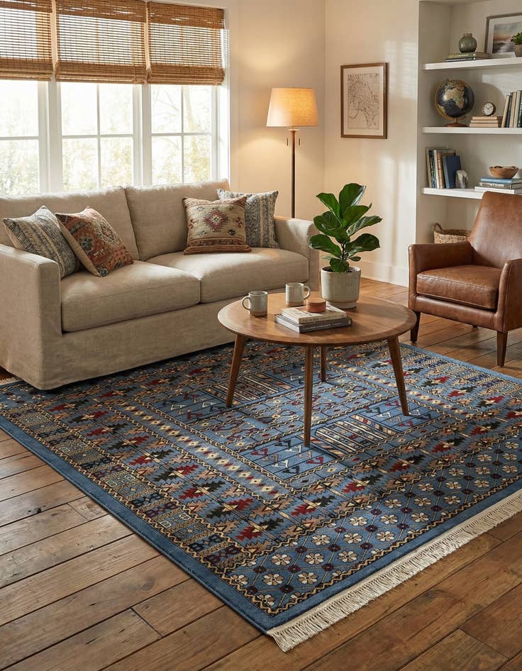 Detail image of  7' 10 x 7' 10 Bokhara Square Rug