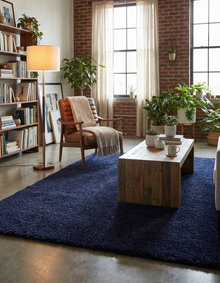 Detail image of 5' x 8' Studio Solid Shag Rug