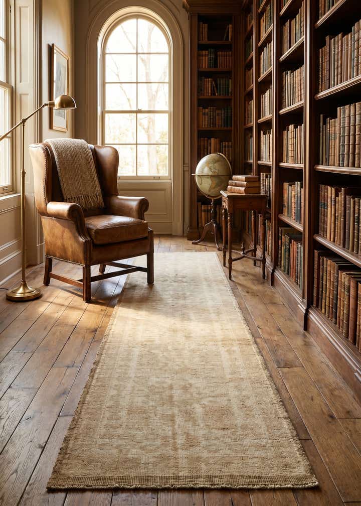2' 8 x 10' 5 Hand Woven Oushak Wool Runner Rug