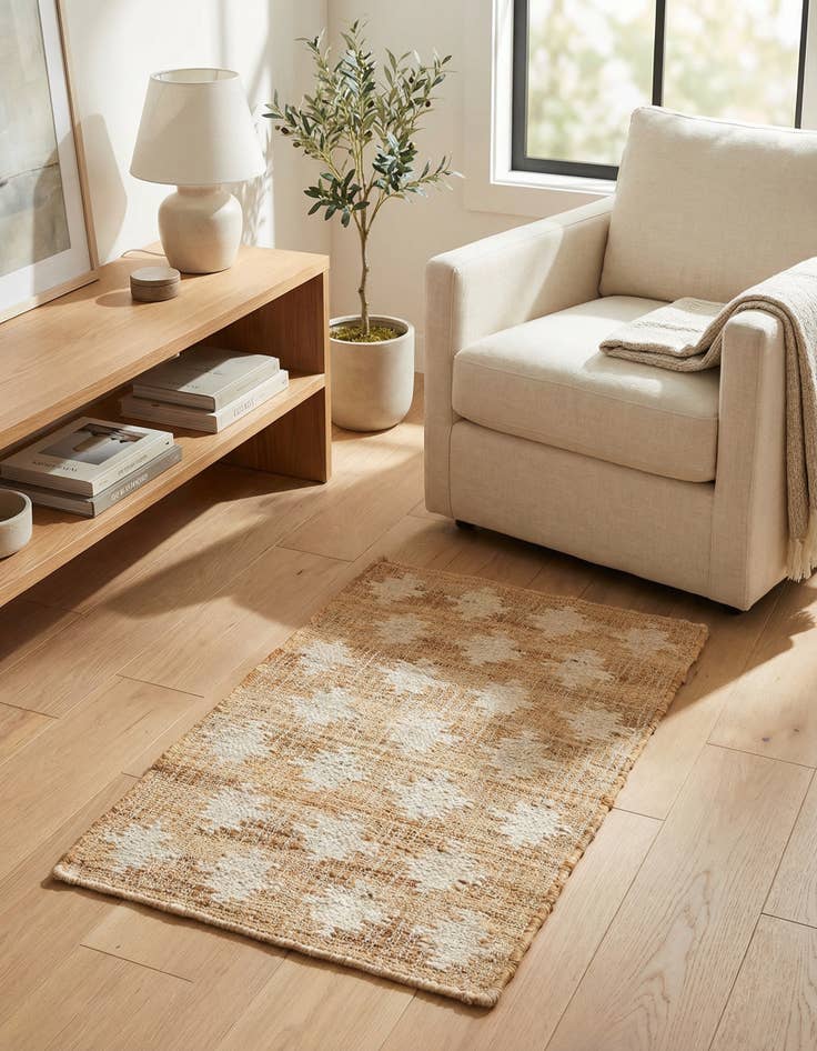 Detail image of 2' x 3' 1  Hand Woven Kala Handwoven Jute Rug