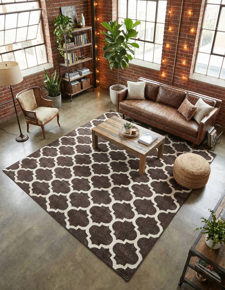 Detail image of 10' x 10' Trellis Square Rug