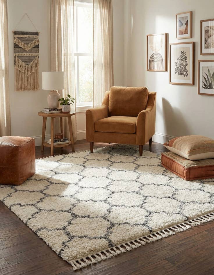 Detail image of 8' x 8' Athena Shag Square Rug