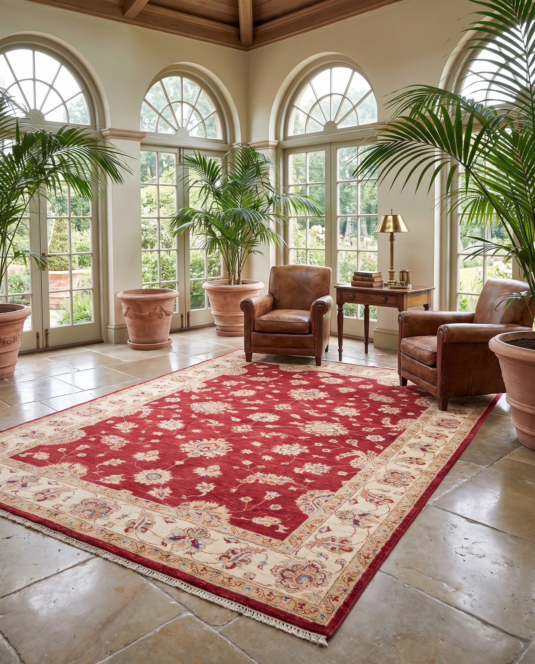 175cm x 245cm Hand Knotted Ziegler Rug