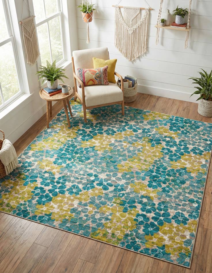 Detail image of  10' x 10' Azalea Square Rug