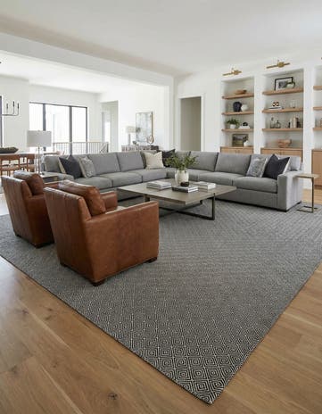 10' x 14' 1 Hand Woven Geo Trellis Flatweave Rug