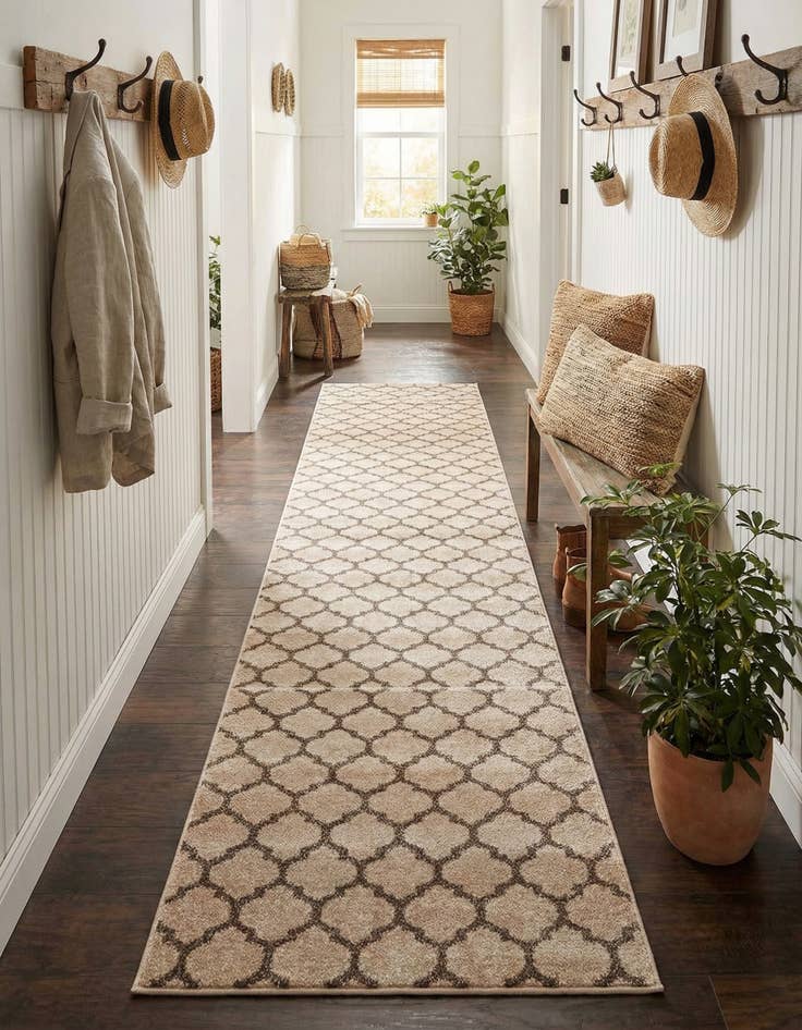 Detail image of 2' 7 x 16' 5 Lattice Runner Rug
