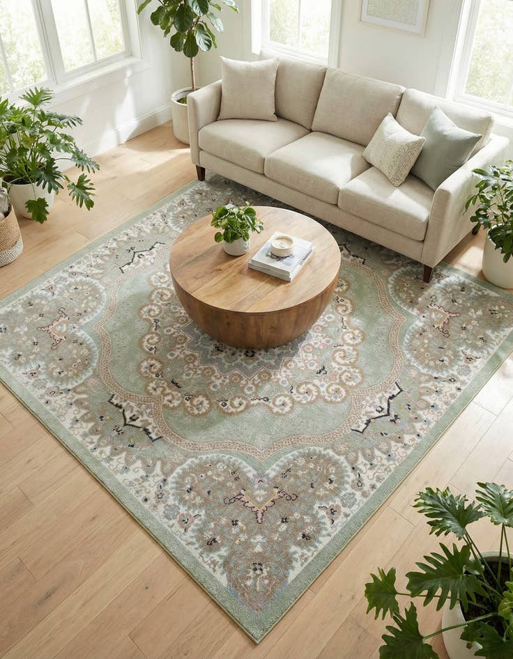 Detail image of 7' 10 x 7' 10 Kamala Washable Square Rug