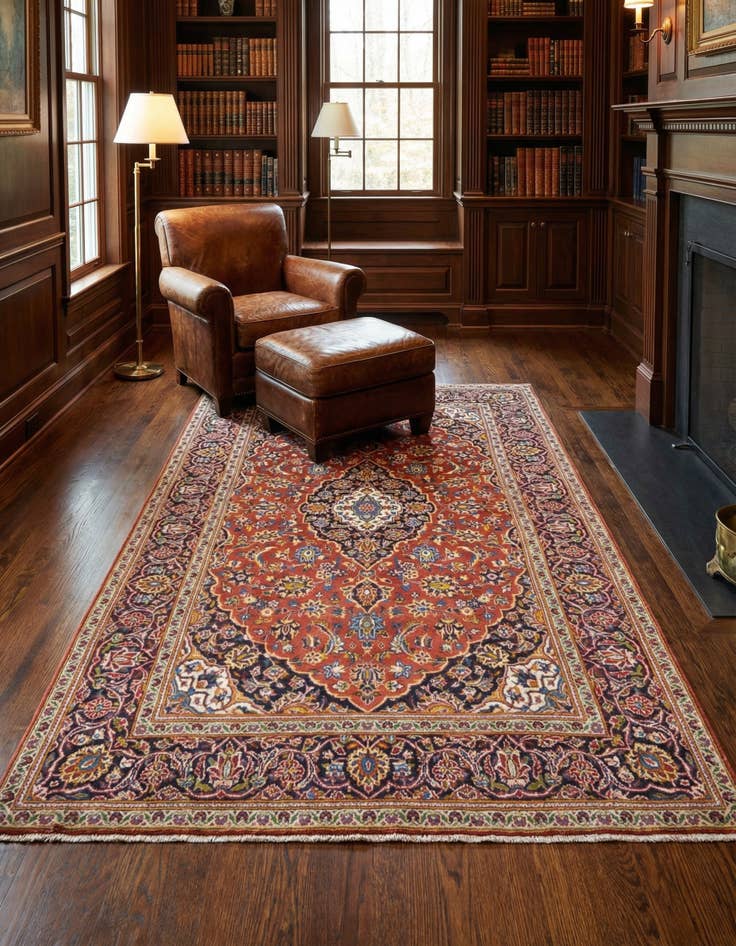 Detail image of 4' 7 x 7' 2 Kashan Rug