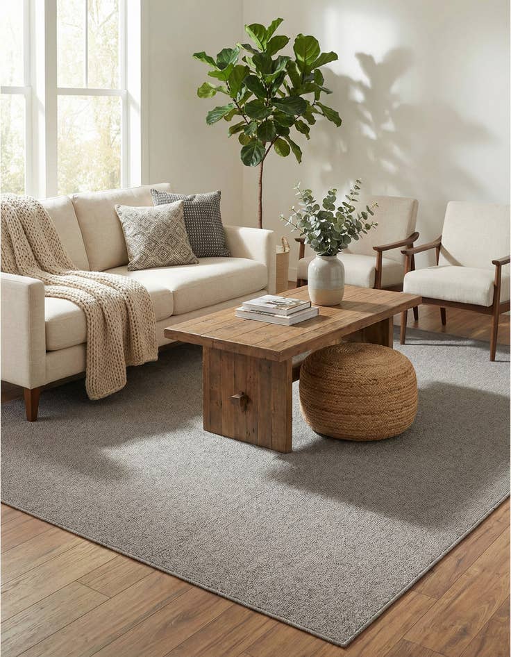 Detail image of 7' 10 x 10' Washable Solid Indoor / Outdoor Rug