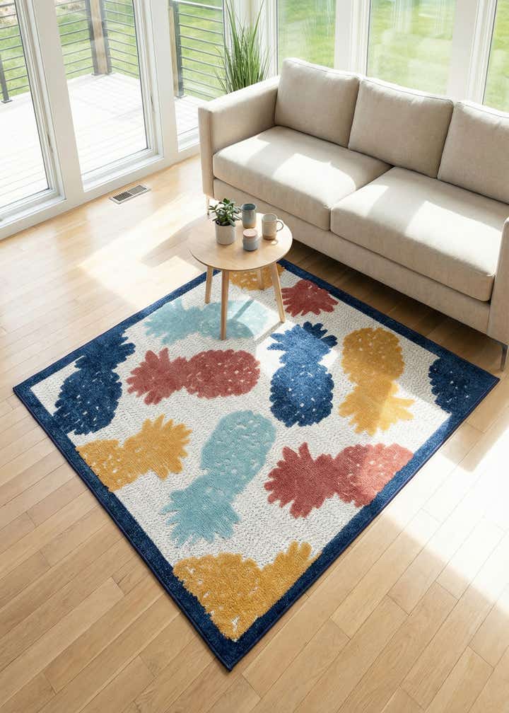 5' 3 x 5' 3 Easy-Clean Belize Indoor / Outdoor Square Rug