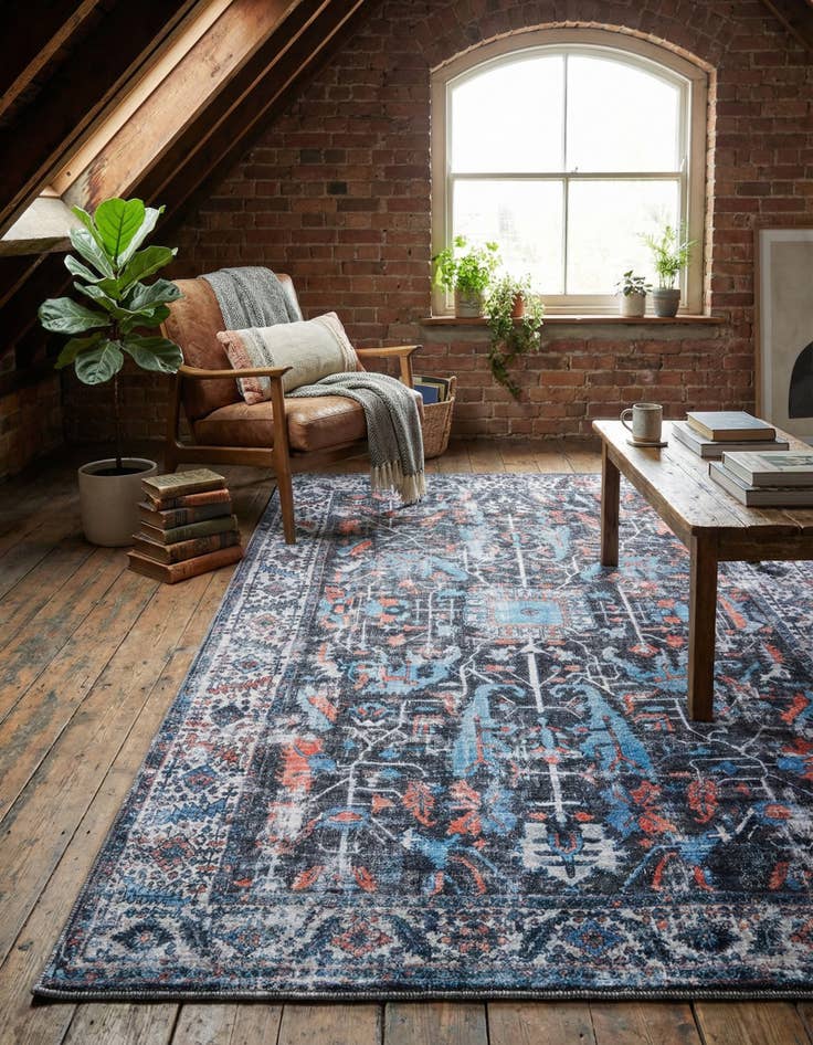 Detail image of 5' 3 x 8' Washable Mangata Rug