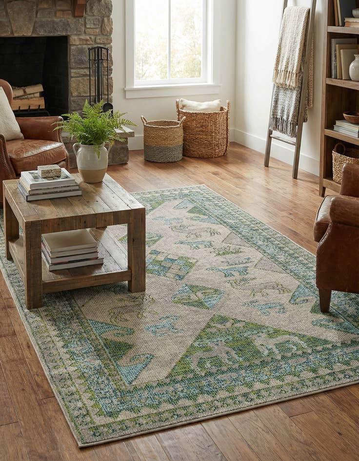 Detail image of 4' x 6' Washable Mesa Rug