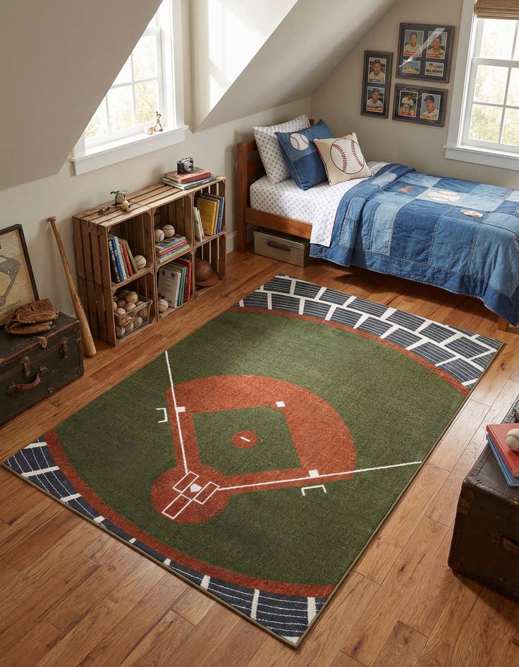 Detail image of 6' x 9' Sports Washable Rug