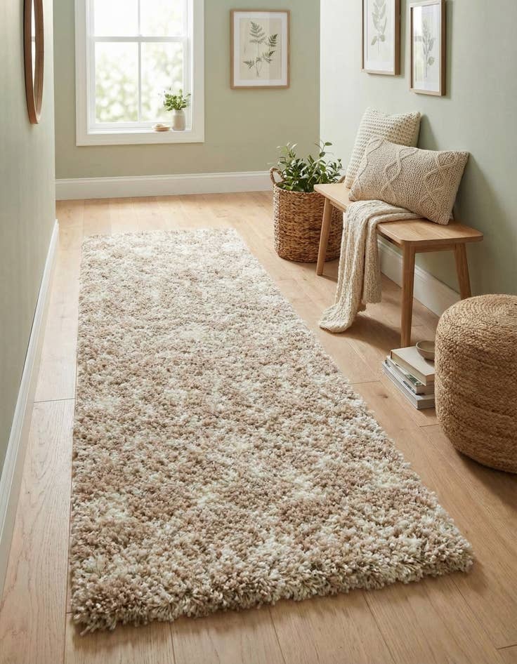 Detail image of  2' x 6' Moroccan Trellis Shag Runner Rug