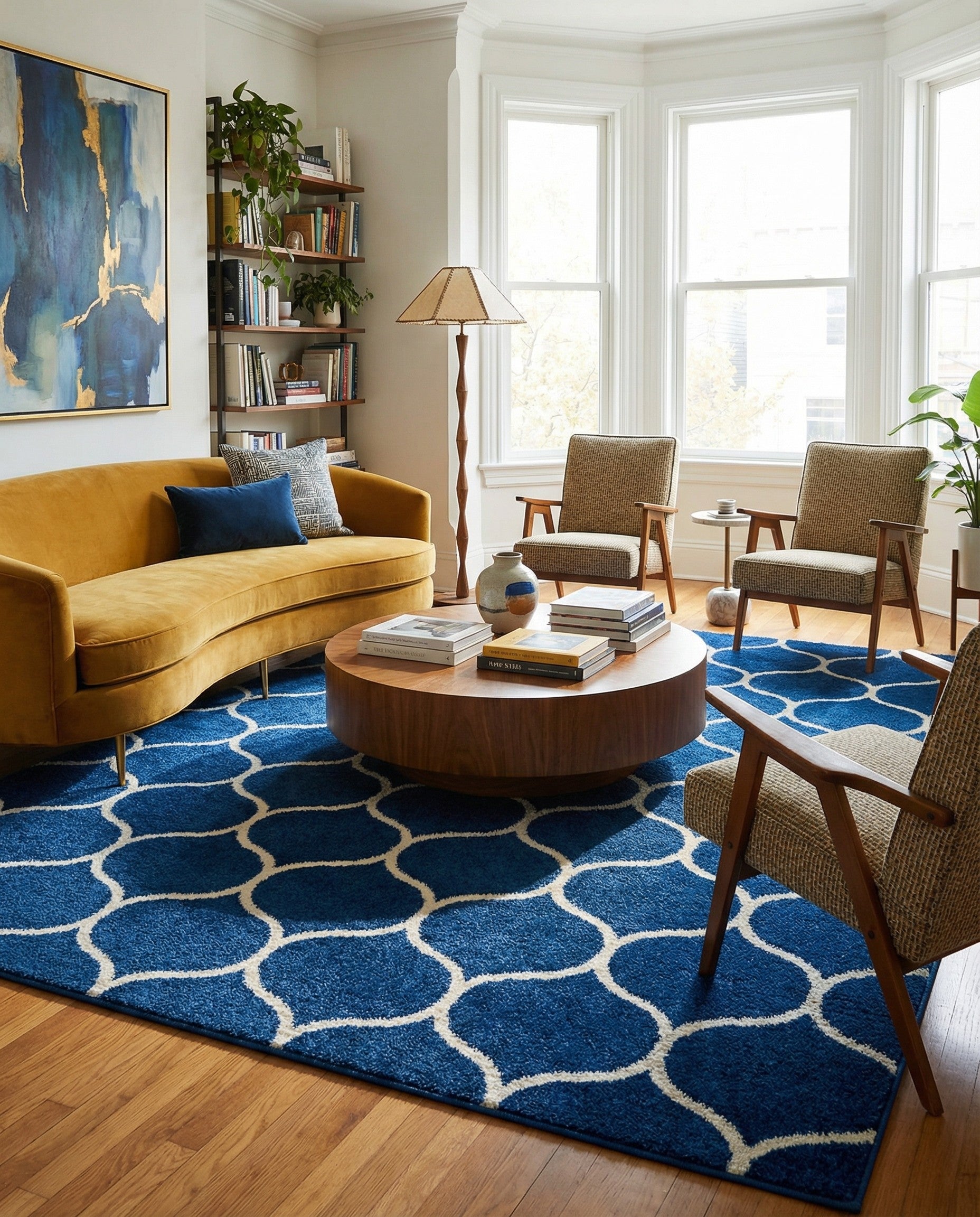 Primary image 7' 10 x 7' 10 Trellis Frieze Square Rug