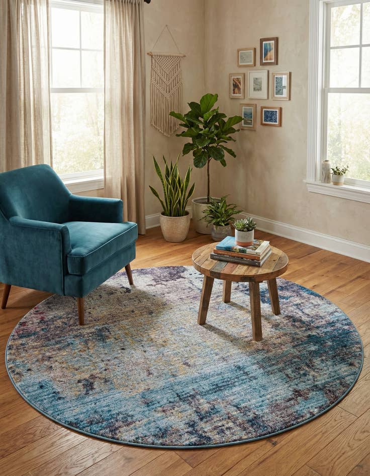 Detail image of Jill Zarin 5' 3 x 5' 3 Downtown Greenwich Village Round Rug