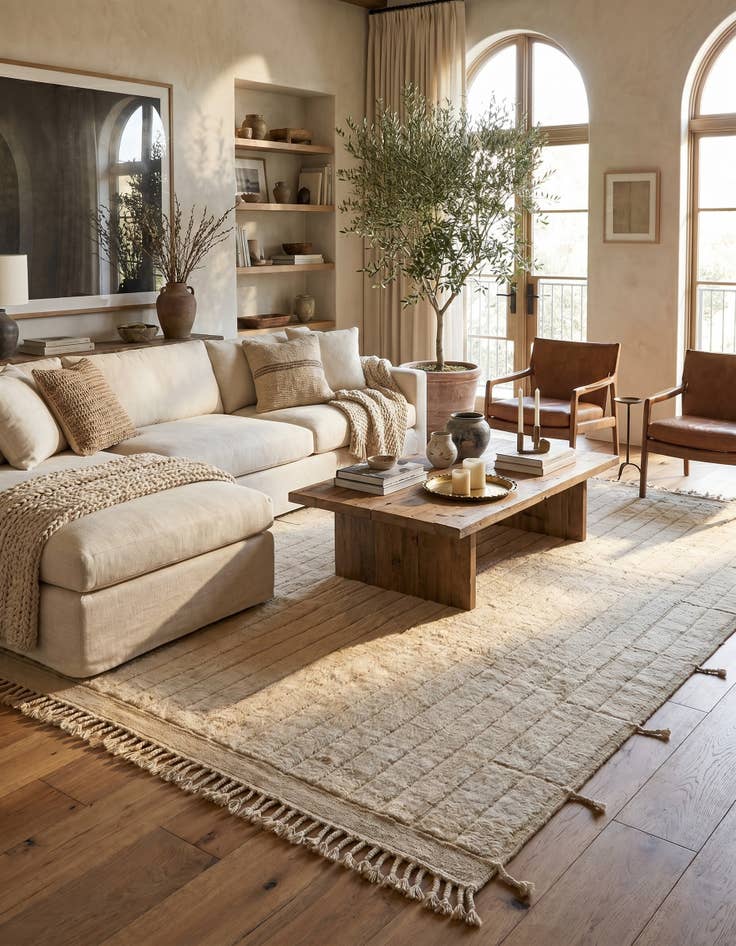 Detail image of 8' 4 x 11' 6 Hand Knotted Moroccan Wool Rug