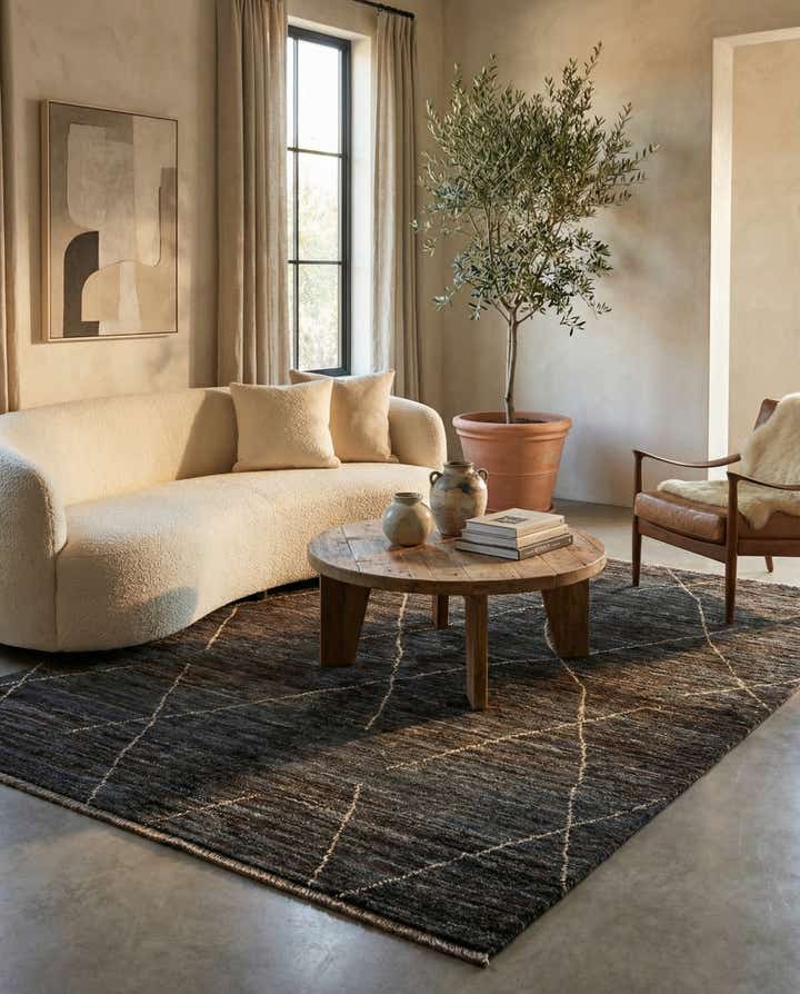 5' 1 x 7' 4 Hand Knotted Moroccan Wool Rug