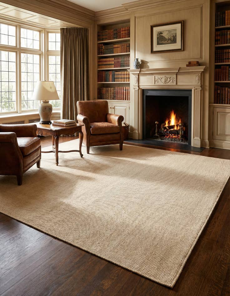 Detail image of 6' 1 x 9'  Hand Woven Jill Zarin English Manor Wool Rug