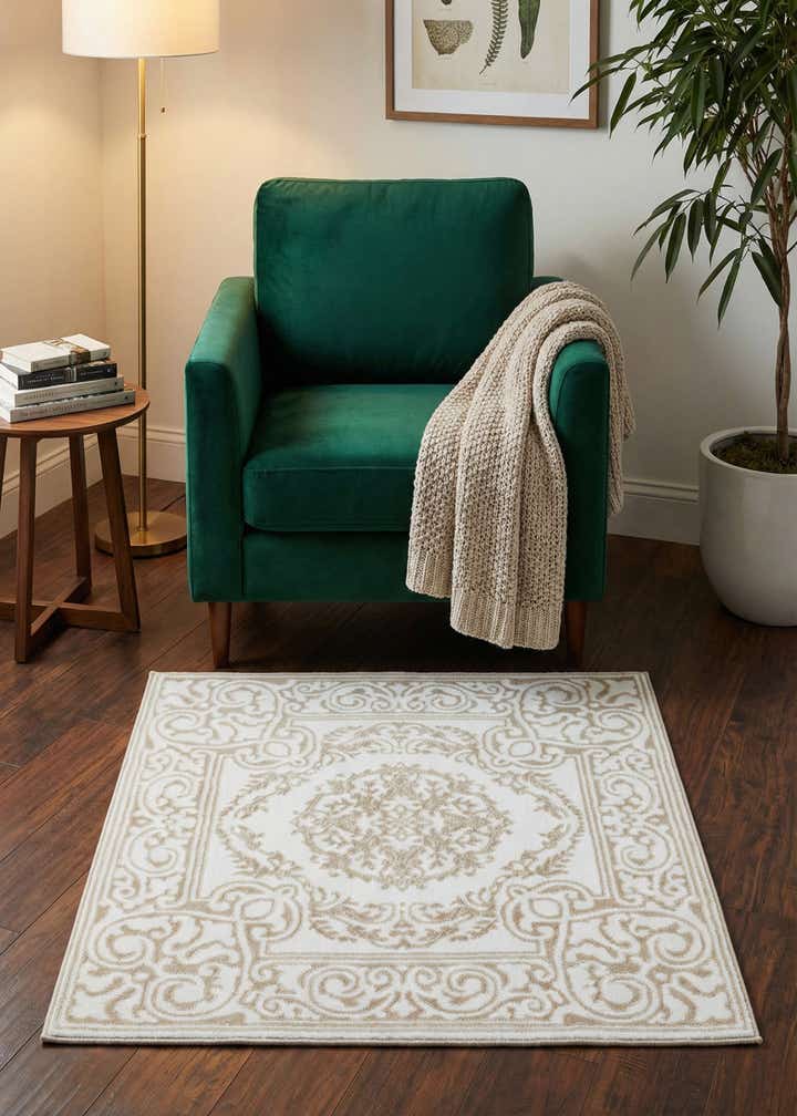 3' 3 x 3' 3 Hermitage Square Rug