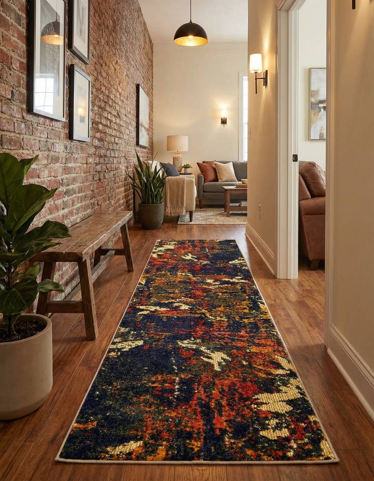 Detail image of 2' x 8' Washable Haerfest Runner Rug