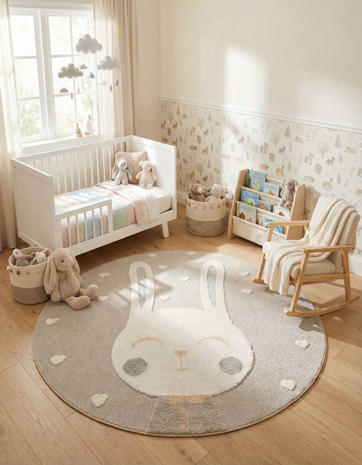 Detail image of 7' x 7' Whimsy Kids Round Rug